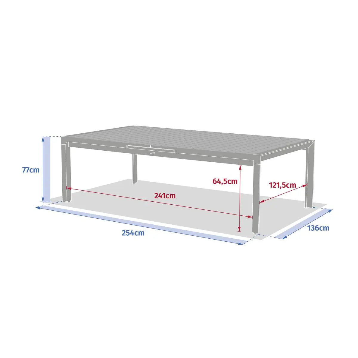 Градинска маса Hesperide Evasion, Слонова кост, 14 места