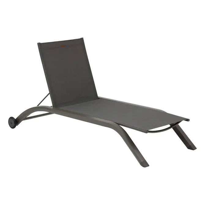 Шезлонг с колелца Hesperide Jimani, Алуминий, 77 cm, Антрацит/Графит