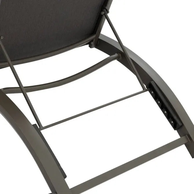 Шезлонг с колелца Hesperide Jimani, Алуминий, 77 cm, Мока/Пралине