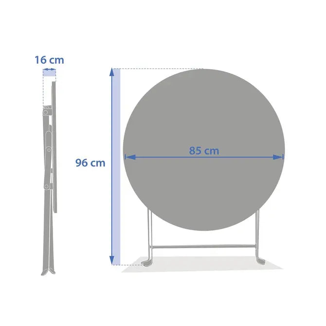 Градинска кръгла маса Hesperide Greensboro, Графит