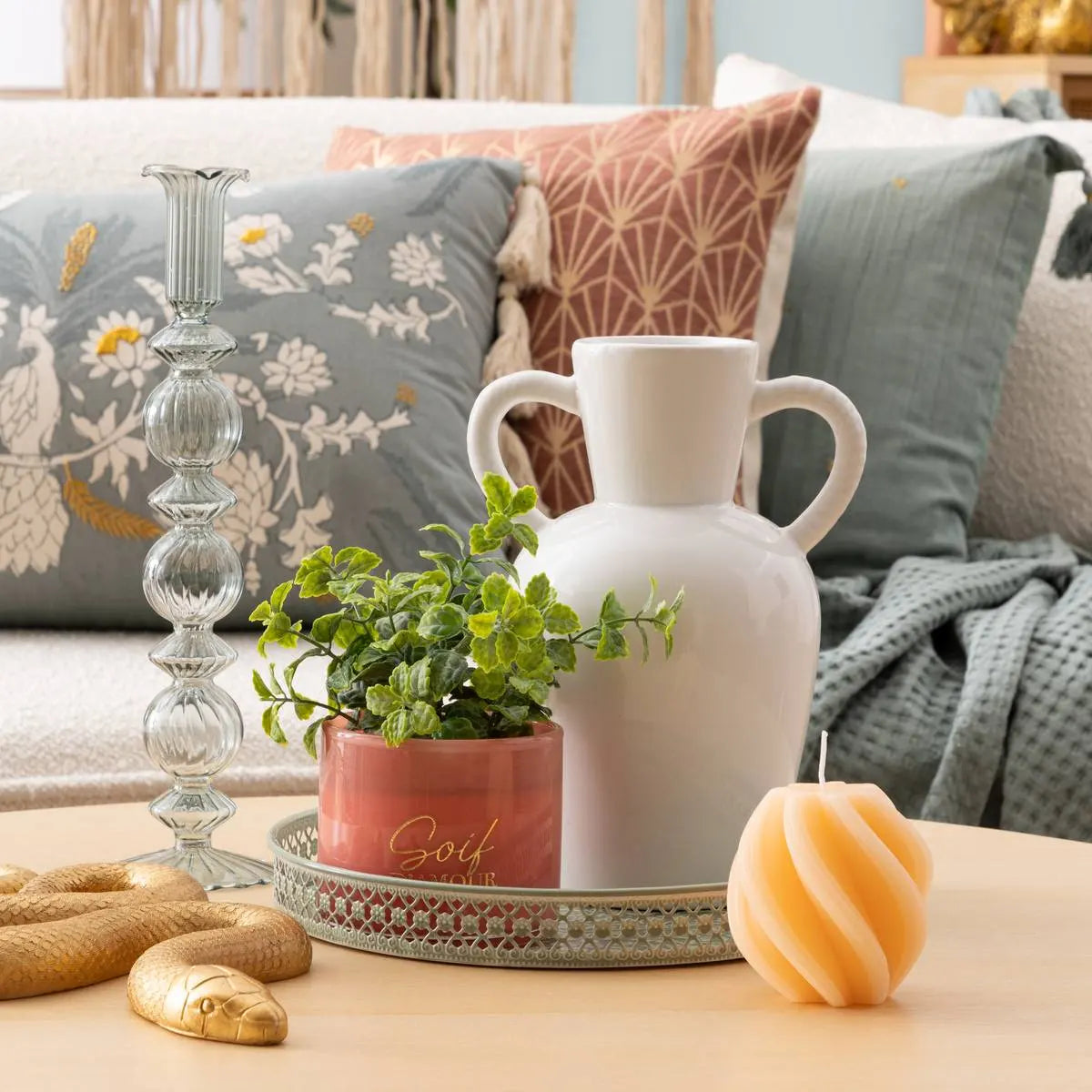 Декоративна фигура atmosphera Wild Romance, Смола, 39 cm