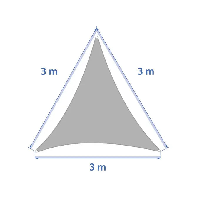 Слънцезащитно платно Hesperide Curacao Solar, Триъгълно, Пшеница, 3x3x3 m