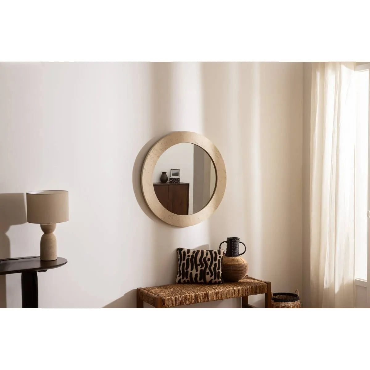 Огледало atmosphera Anaya, Смола, Ø78 cm