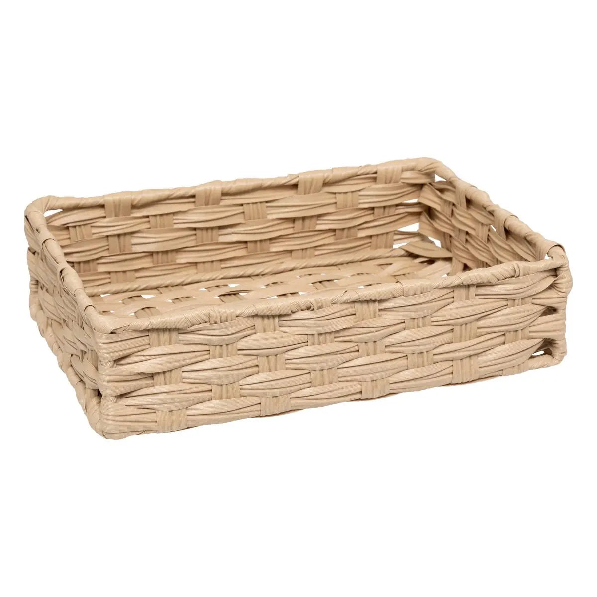 Комплект от 3 коша за съхранение 5five Tresse, PE, Ниски, Бежови