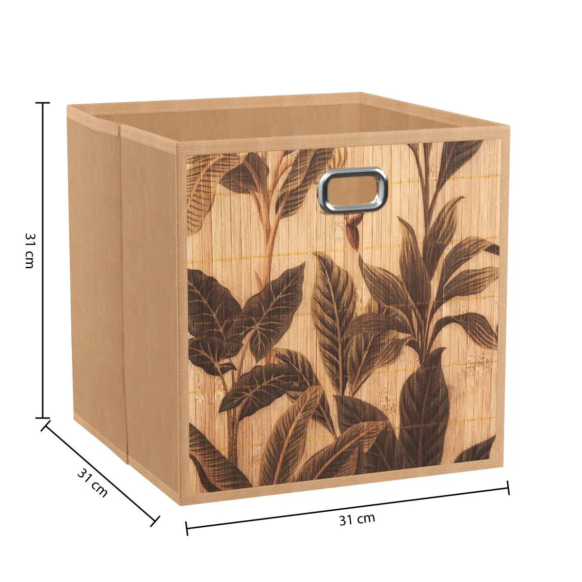 Кош за съхранение 5five, Бамбук, Принт, 31x31 cm
