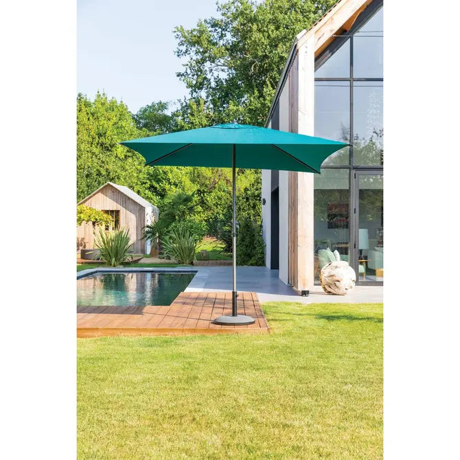 Прав накланящ се чадър Hesperide Soya, Синьо-зелен, 2.5x2.5 m