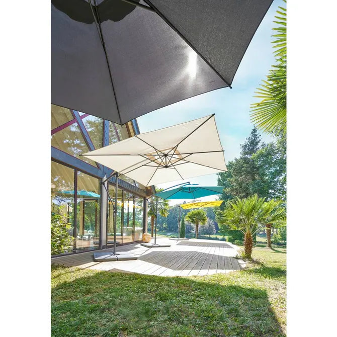 Градински чадър със странична стойка Hesperide Manoa, Синьо-зелен, 3 m