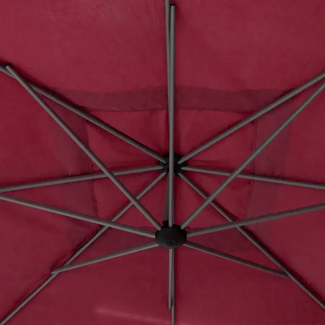 Градински чадър със странична стойка Hesperide Manoa, Бордо, 2.5x2.5 m