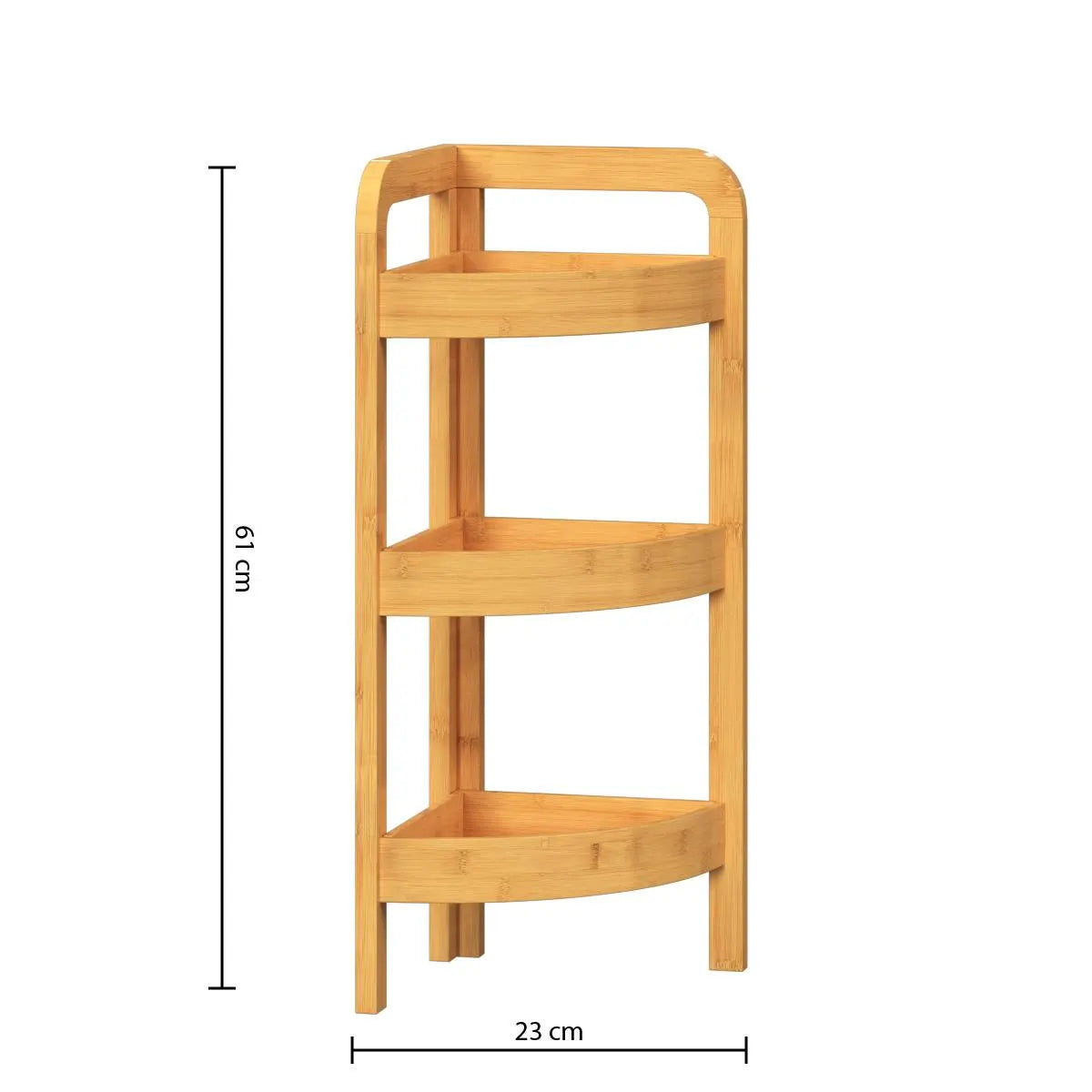 Ъглова етажерка 5five, Бамбук, M