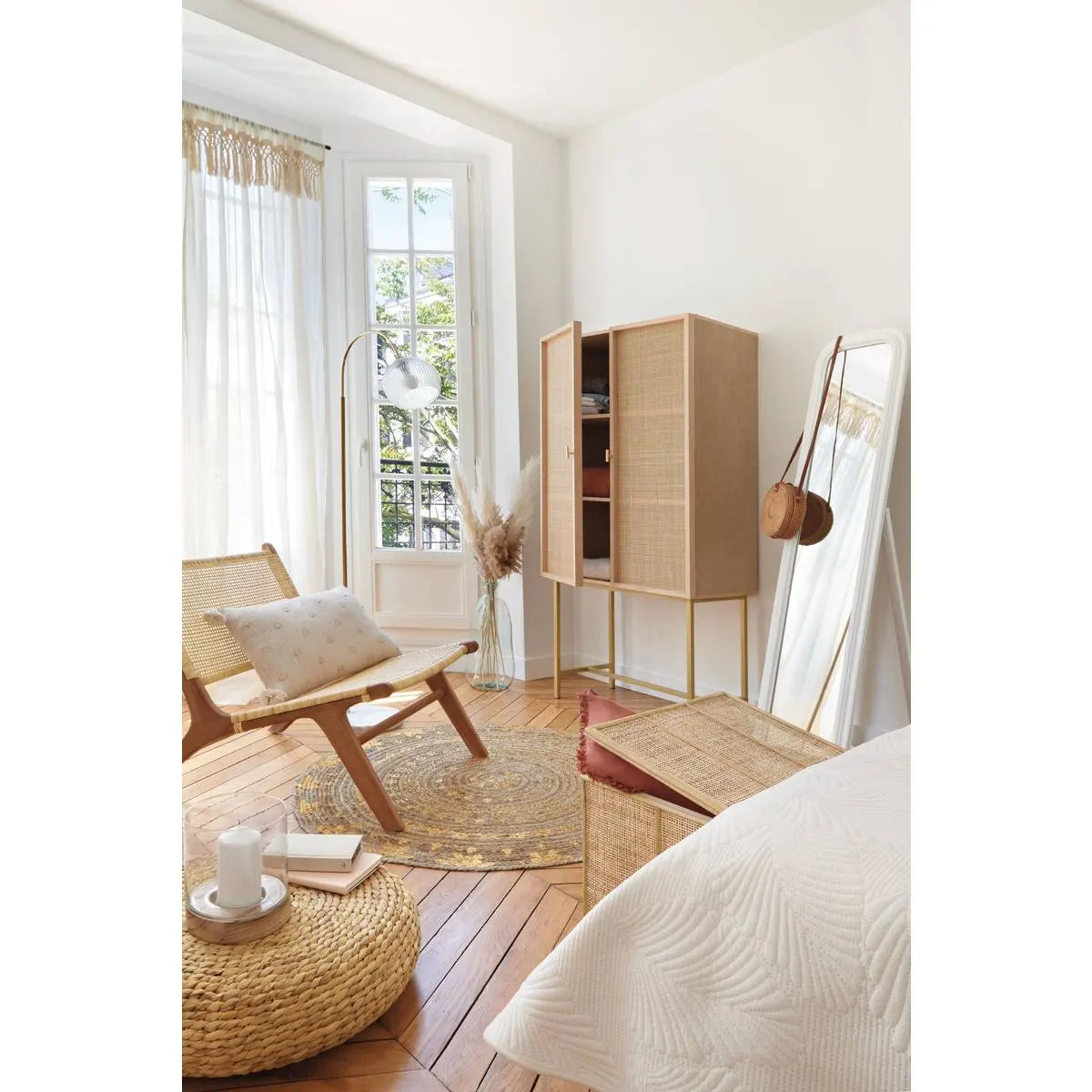 Лампион atmosphera Laye, Метал и Мрамор, Златен, 150 cm