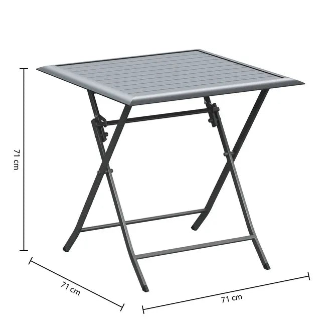 Градинска квадратна маса Hesperide Azua, Графит