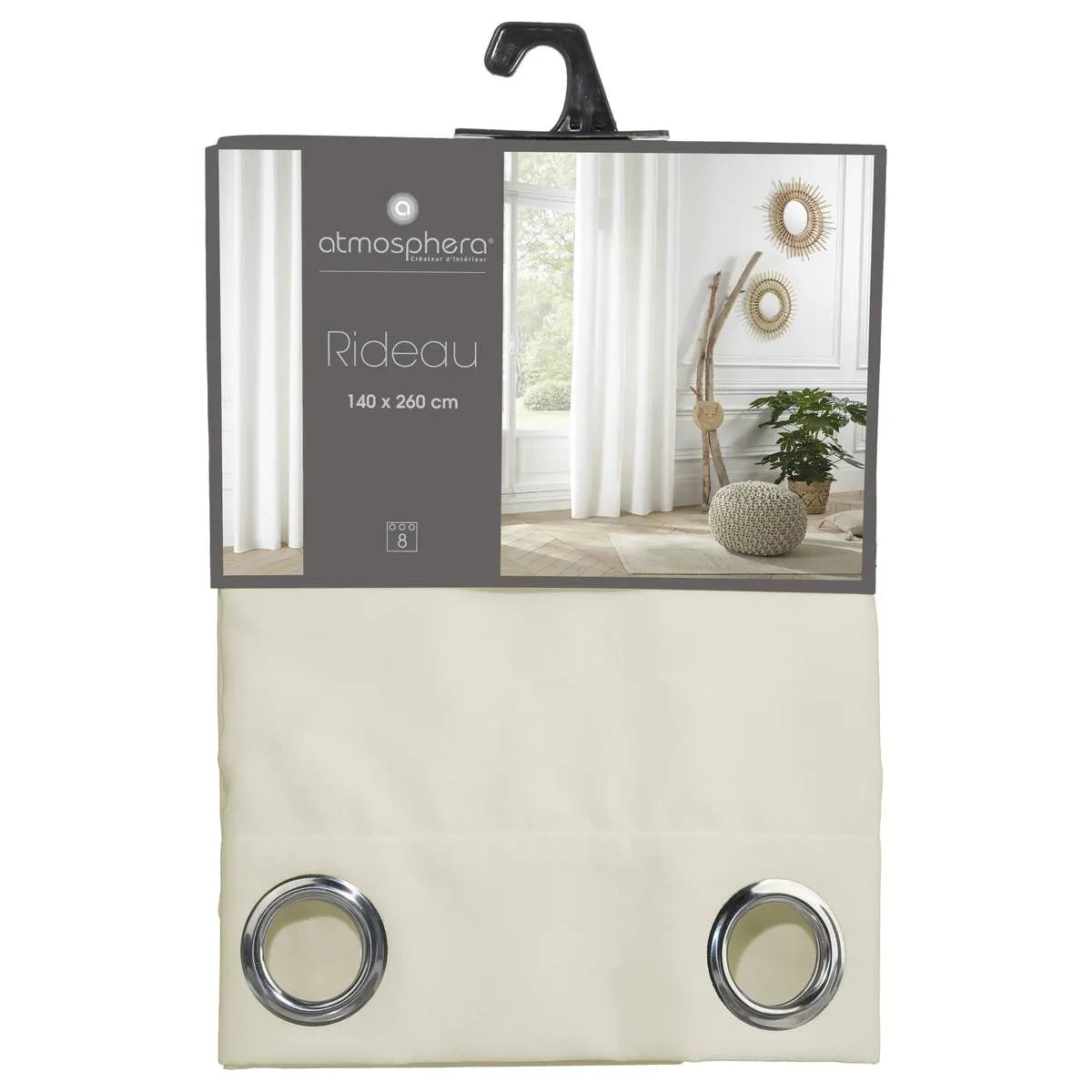Завеса atmosphera Memo, 140x260 см, Слонова кост