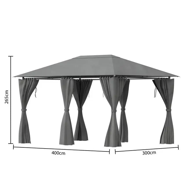 Беседка Hesperide Santorini, Цвят Шисти, 3x4 m