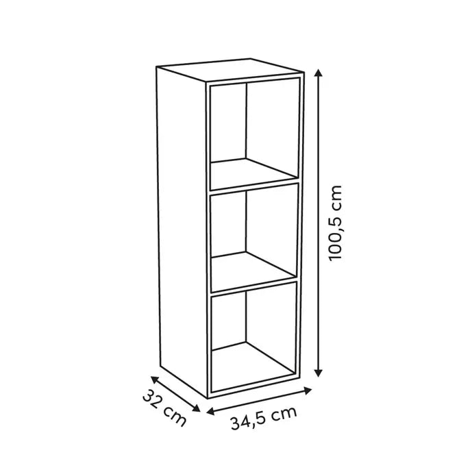 Рафт 5five Mix'n Modul, 3 отделения, MDF, 35x32x101 cm