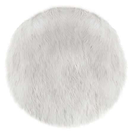 Детски килим atmosphera Fur, Бял, 90 cm