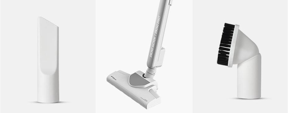 Вертикална прахосмукачка Deerma DX700 2-in-1, 75dB, Капацитет 0.8 л, Мощност 600W, Бял