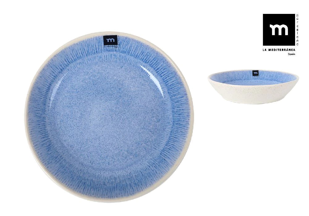 Дълбока купа LA MEDITERRANEA Calobra Blue, 22x47 см, порцелан