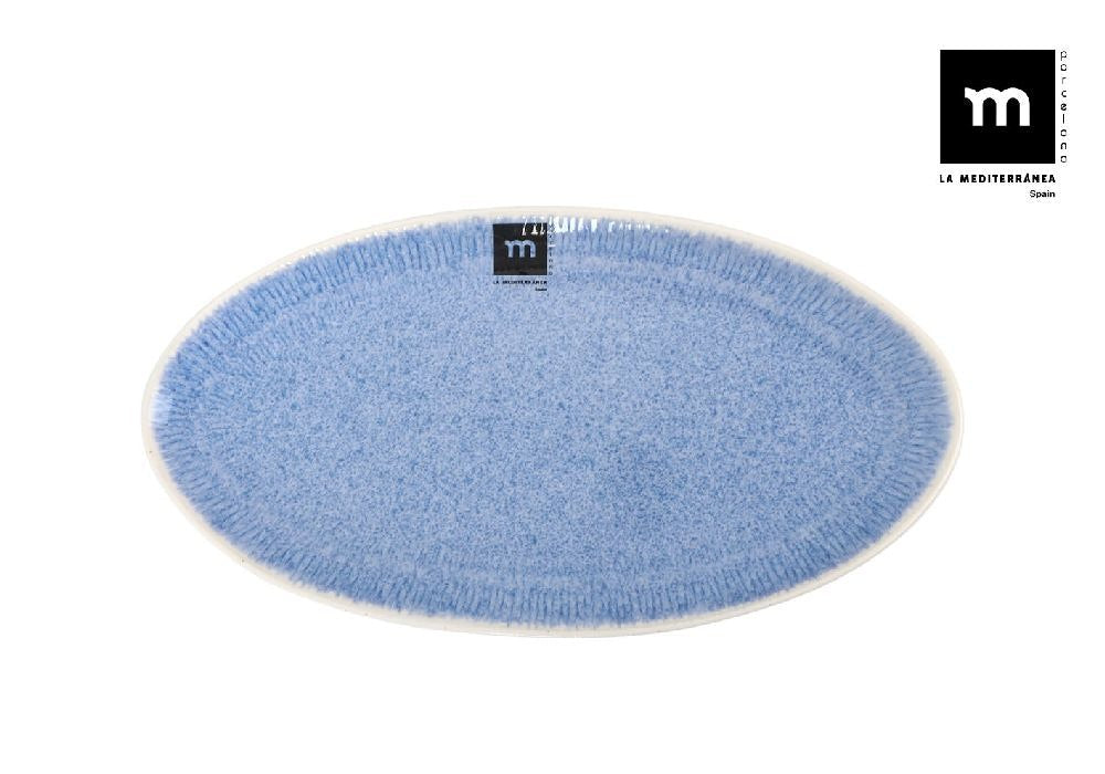 Плато овал LA MEDITERRANEA Calobra Blue, 27x14 cm, порцелан