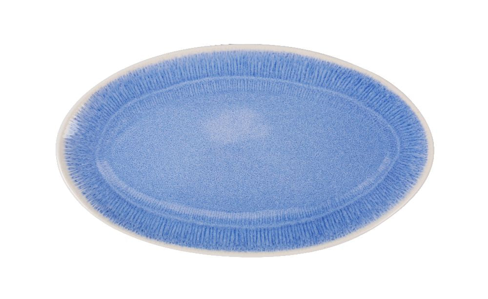 Плато овал LA MEDITERRANEA Calobra Blue, 31x18 cm, порцелан