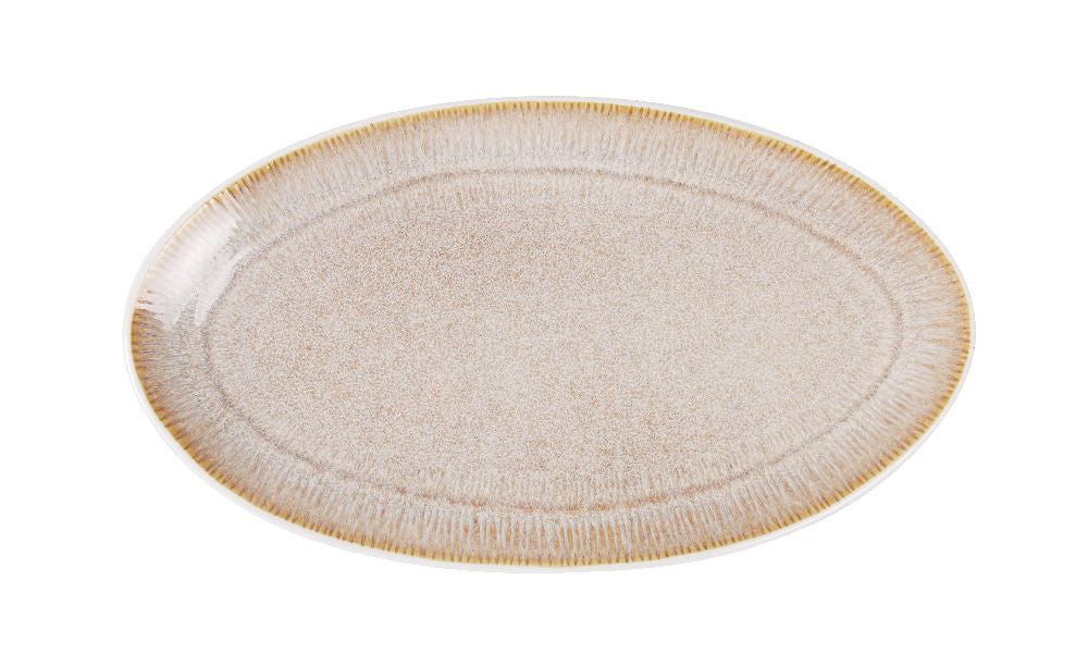 Плато овал LA MEDITERRANEA Calobra Cream, 31x18 cm, порцелан