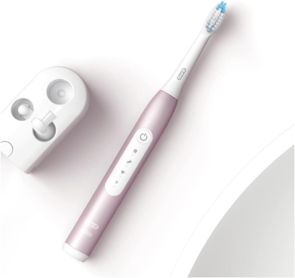 Комплект от две четки за зъби Oral-B Pulsonic Slim Luxe 4900 396345, Розов и Черен