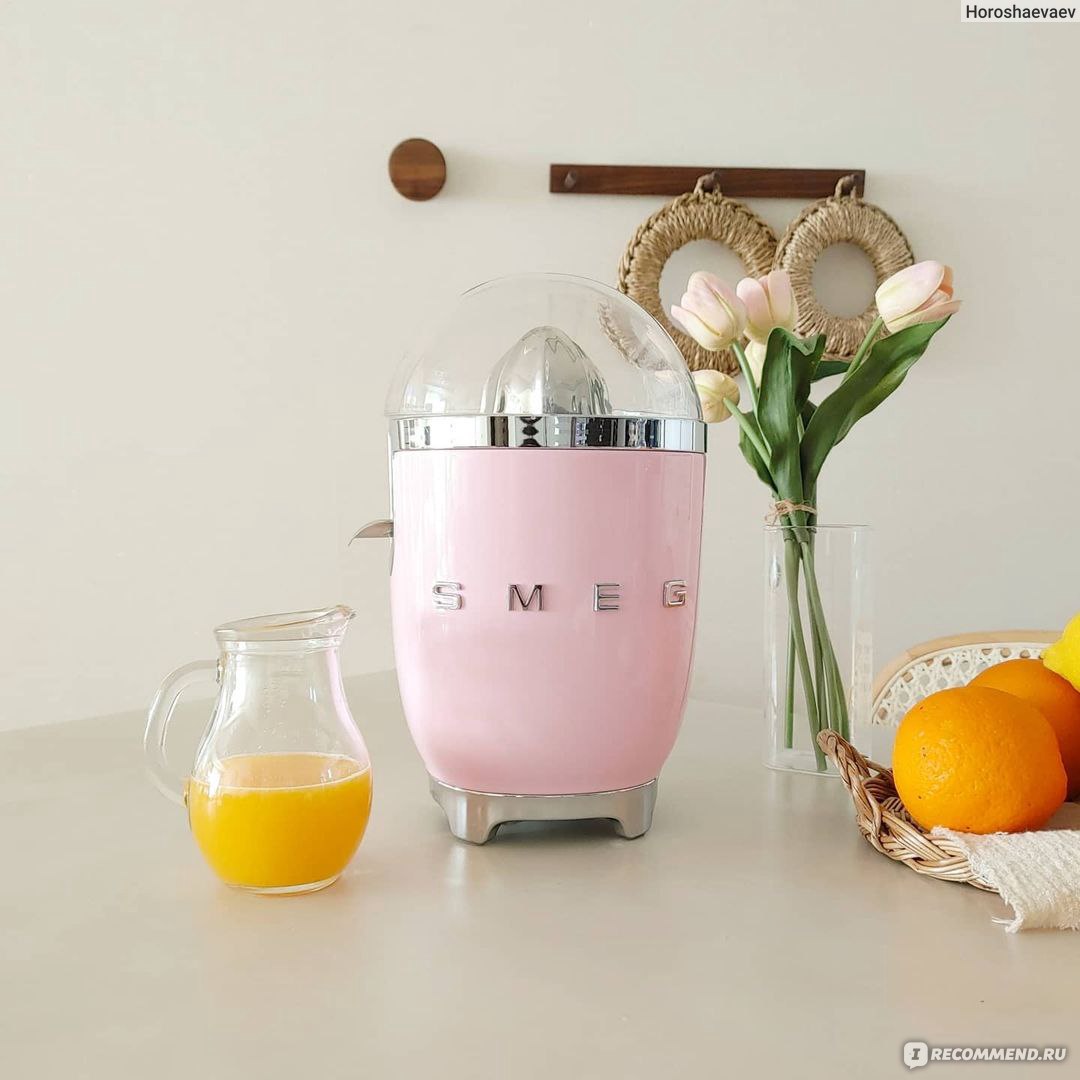 Цитрус преса Smeg CJF11PKEU, 70 W, Розов