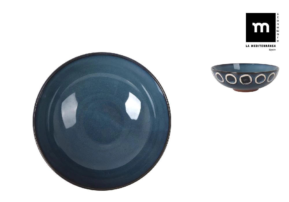 Дълбока чиния LA MEDITERRANEA Almudena Blue, 20 cm, порцелан