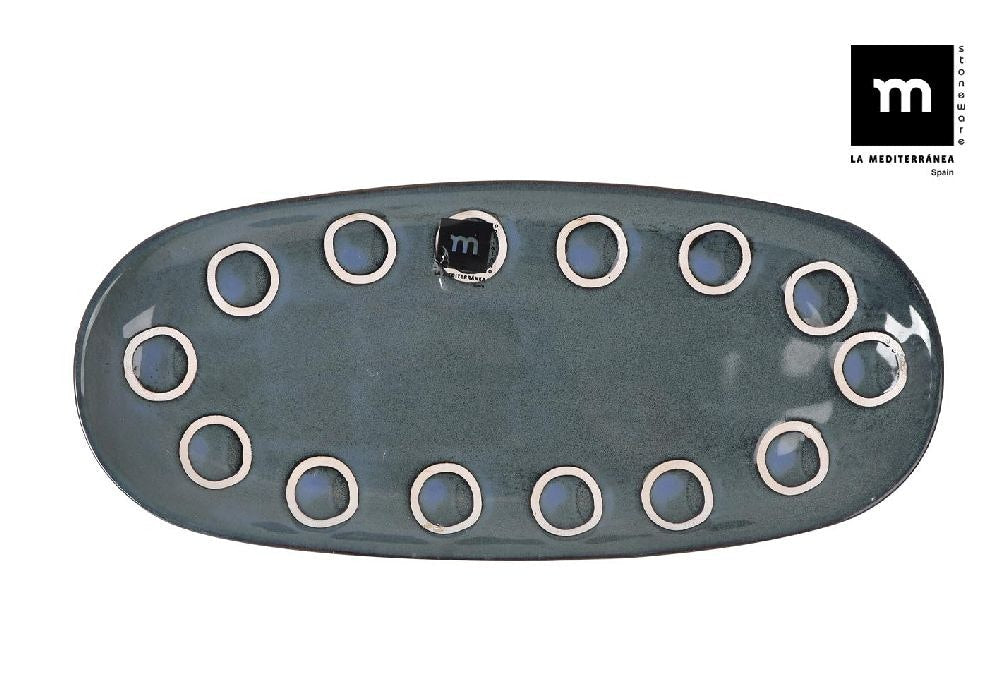 Плато овал LA MEDITERRANEA Almudena Blue, 29x14 cm, порцелан