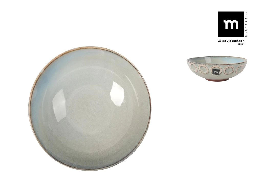 Дълбока купа LA MEDITERRANEA Almudena Gray, 20 см, порцелан
