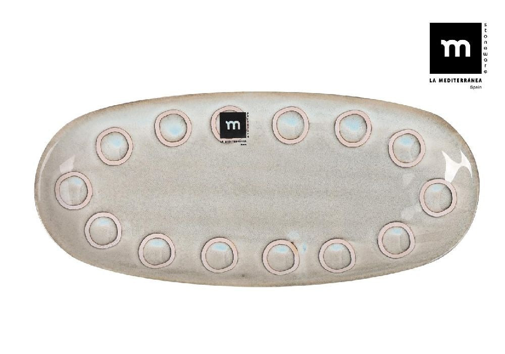 Плато овал LA MEDITERRANEA Almudena Gray, 29x14 cm, порцелан