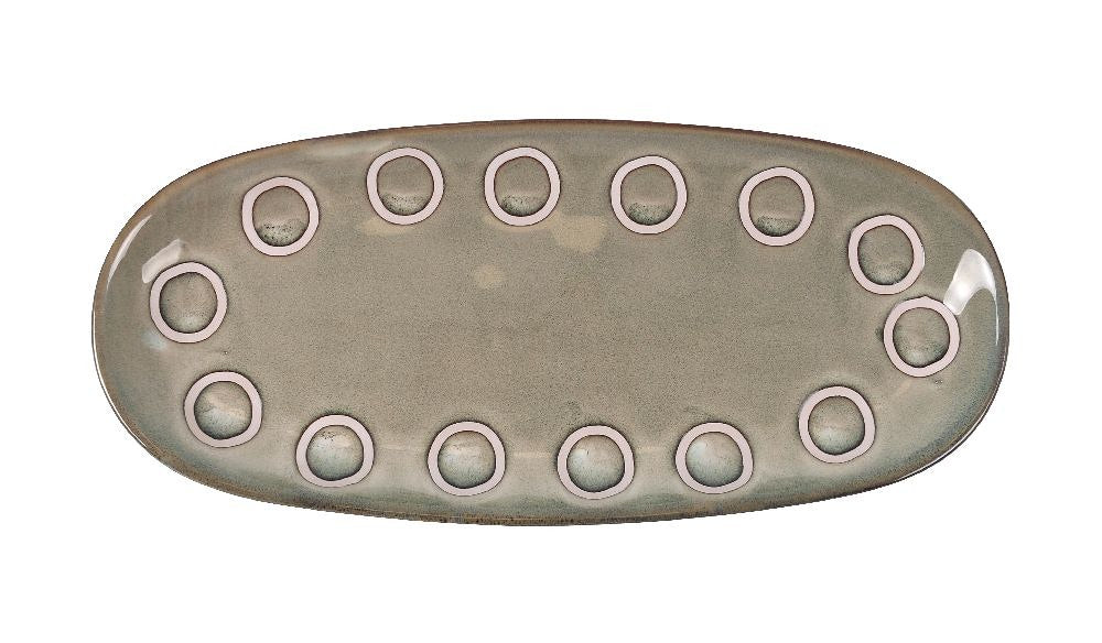 Плато овал LA MEDITERRANEA Almudena Gray, 29x14 cm, порцелан