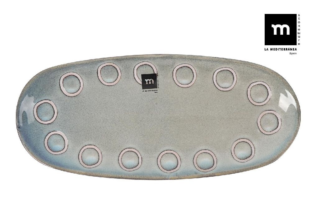Плато овал LA MEDITERRANEA Almudena Gray, 33x15 cm, порцелан