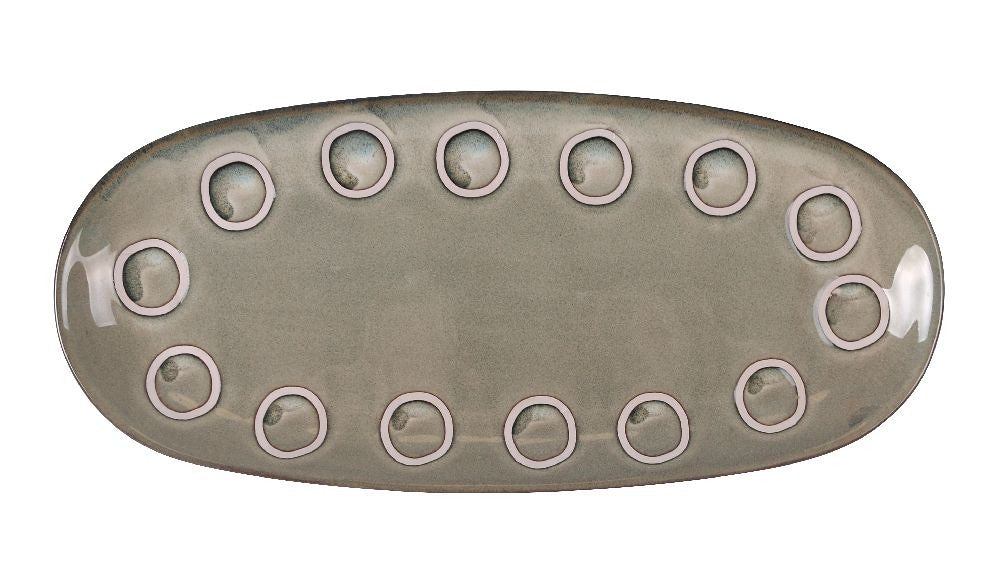 Плато овал LA MEDITERRANEA Almudena Gray, 33x15 cm, порцелан