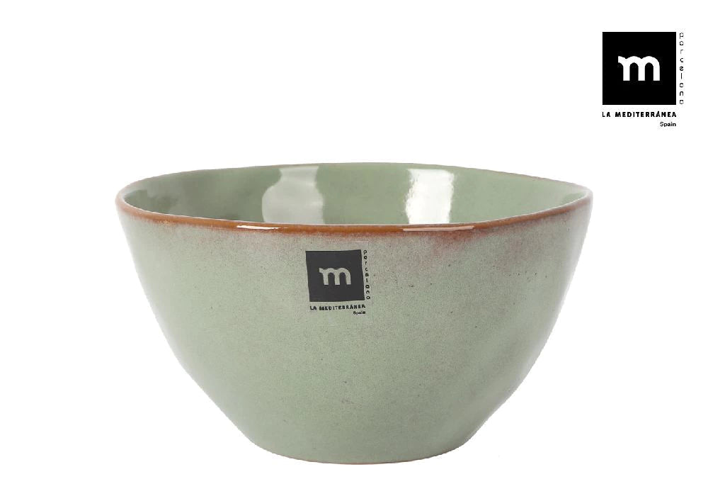Дълбока купа LA MEDITERRANEA Macarella Green, 18x9 см, порцелан
