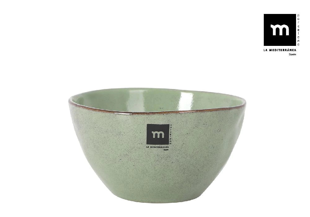 Дълбока купа LA MEDITERRANEA Macarella Green, 15x8 см, порцелан