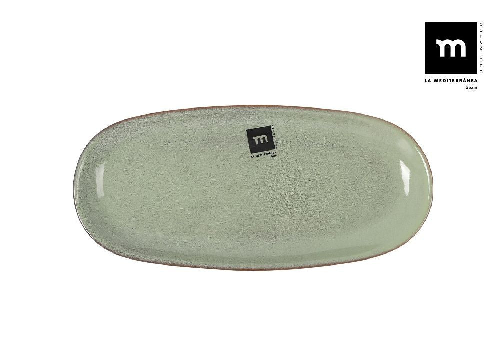 Плато овал LA MEDITERRANEA Macarella Green, Порцелан