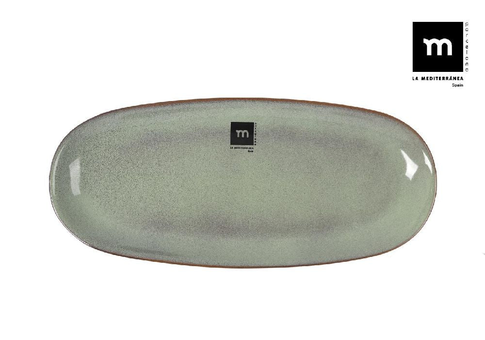 Плато овал LA MEDITERRANEA Macarella Green, Порцелан