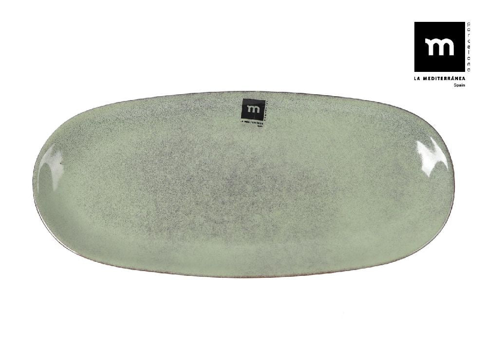 Плато овал LA MEDITERRANEA Macarella Green, Порцелан