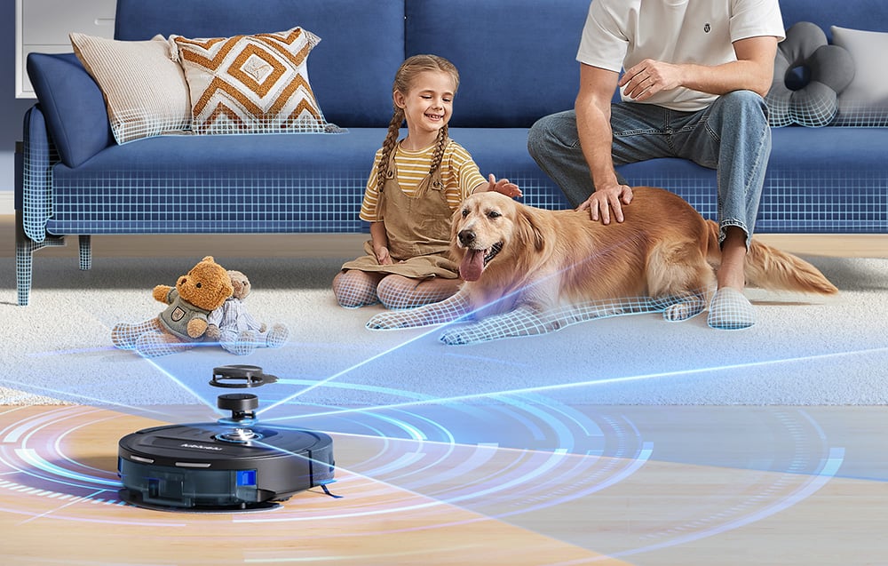 Прахосмукачка робот Lubluelu L20, 40 W, Моп, LiDAR Навигация, 2600 mAh, Черен