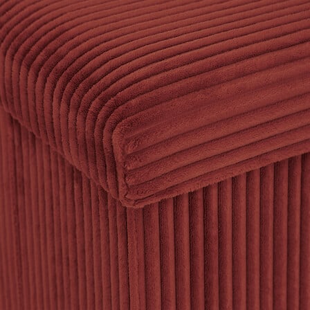 Пуф със съхранение atmosphera Arum, Рипсено кадифе, Сгъваем, 38x38 cm