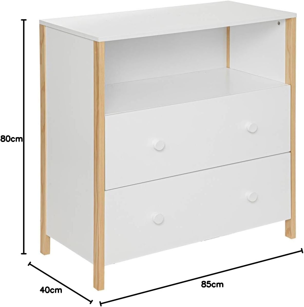 Детски шкаф Аtmosphera Kima, MDF, Бял