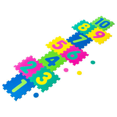 Детски мек сглобяем пъзел за под, Игра Дама, 10плочки