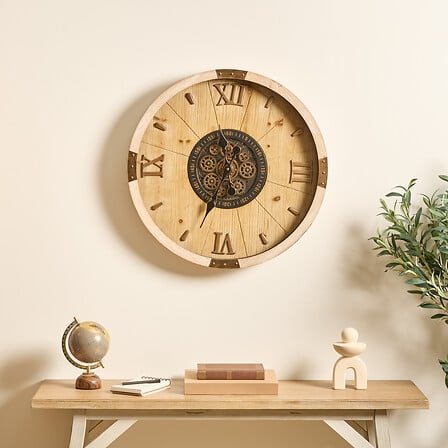 Стенен часовник atmosphera Micka, MDF и стъкло, Ø63.5 cm