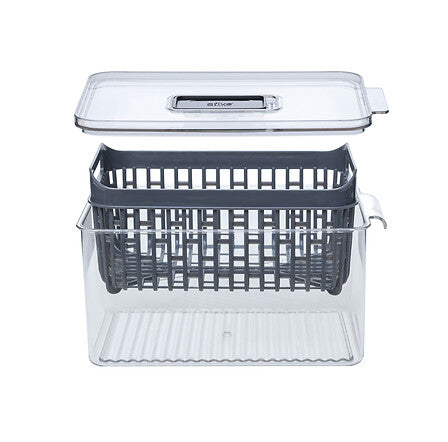 Кутия за хладилник 5five Tidy Fridge, Полипропилен, 24x15 см, Сива
