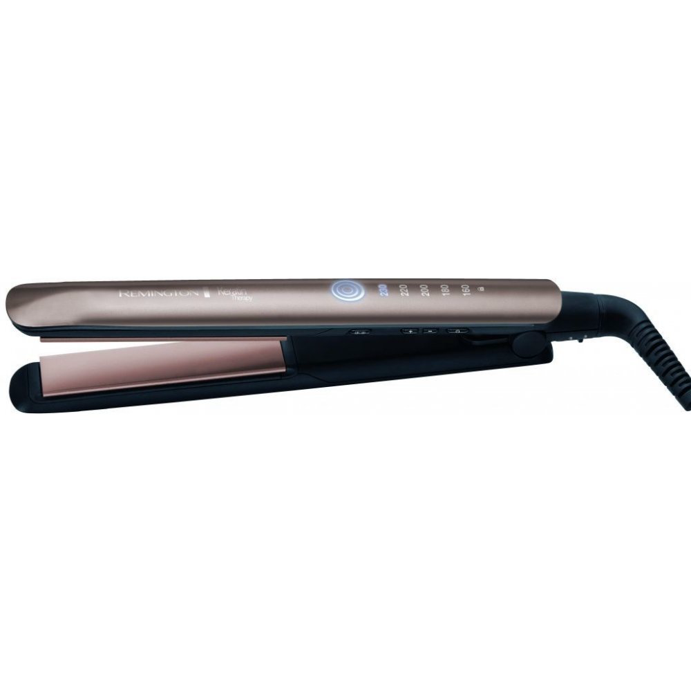 Преса за коса Remington Keratin Therapy Pro S8590, 230 градуса, Златен