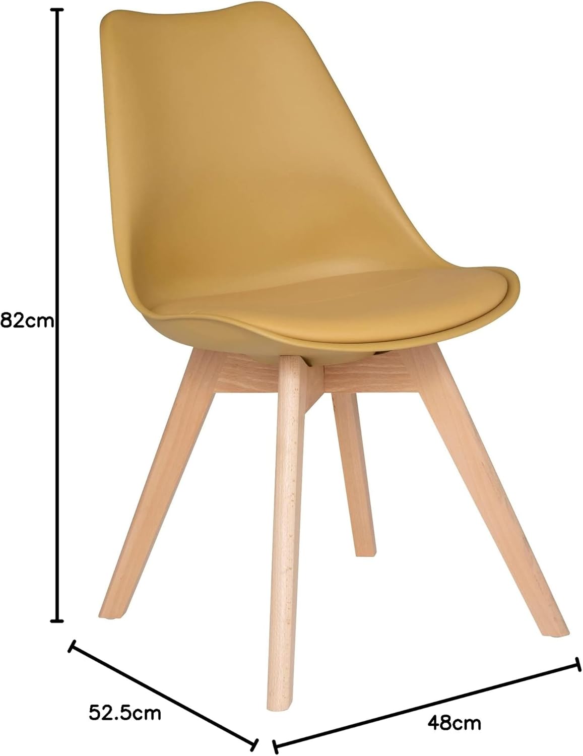 Трапезен стол atmosphera Baya, Полипропилен, Бук