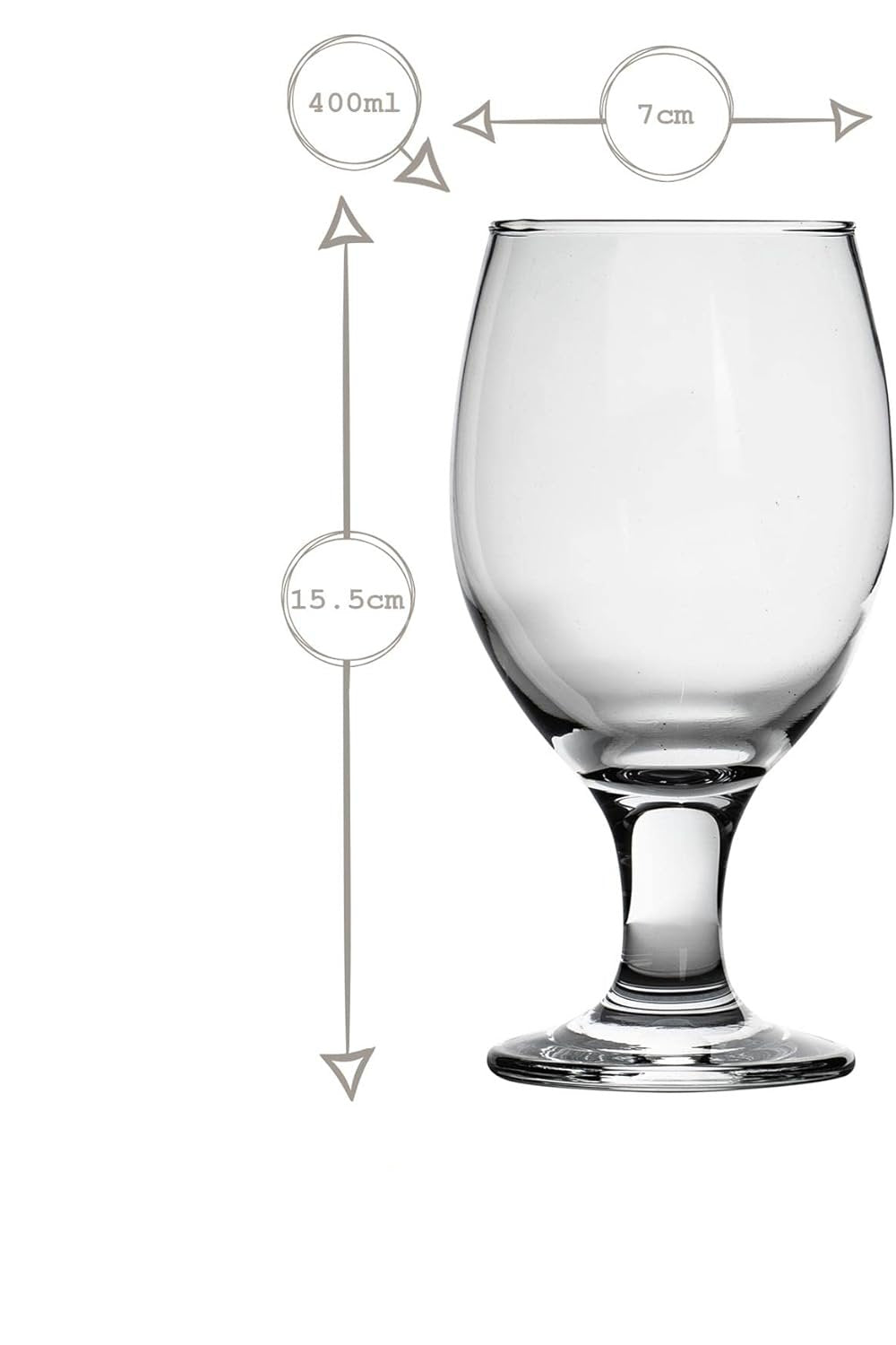 Сет чаши за бира LAV Misket, 400 мл, 6 бр