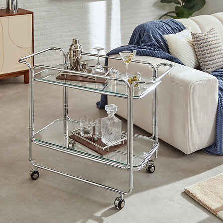 Помощна маса atmosphera Hornwell, Стъкло, 92x40x71 см