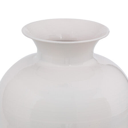 Ваза atmosphera Kian, 34 cm, Емайлиран метал, Бял