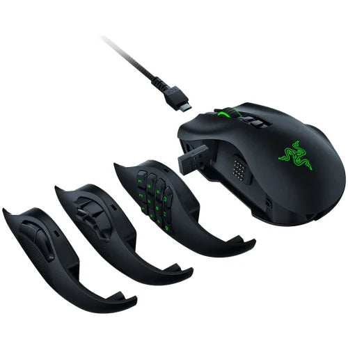 Мишка Gaming Razer Naga Pro, Безжична, С подсветка, Черен